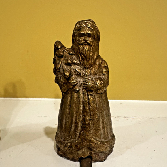 Vintage Bombay Company 2 Brass Victorian Santa Stocking Holder Christmas 1993 - Picture 8 of 15